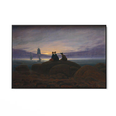 Quadro Stampa su Tela La luna sorge dal mar, Caspar David Friedrich - CupidoDesign