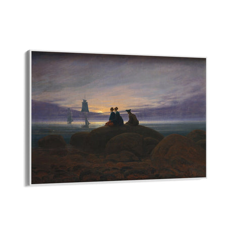 Quadro Stampa su Tela La luna sorge dal mar, Caspar David Friedrich - CupidoDesign