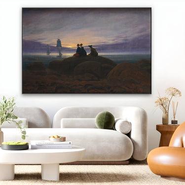 Quadro Stampa su Tela La luna sorge dal mar, Caspar David Friedrich - CupidoDesign