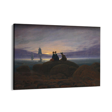 Quadro Stampa su Tela La luna sorge dal mar, Caspar David Friedrich - CupidoDesign