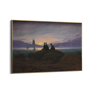Quadro Stampa su Tela La luna sorge dal mar, Caspar David Friedrich - CupidoDesign