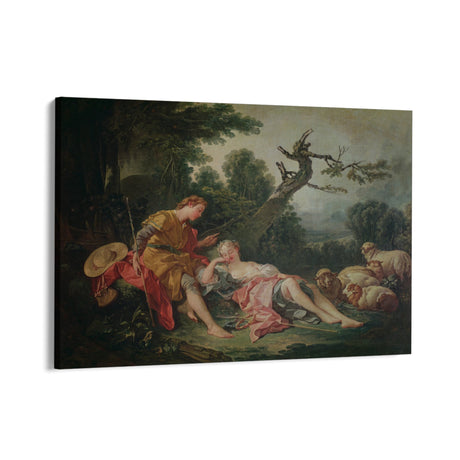 Quadro Stampa su Tela La pastorella addormentata, François Boucher - CupidoDesign