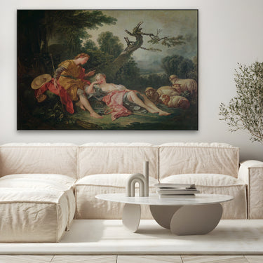 Quadro Stampa su Tela La pastorella addormentata, François Boucher - CupidoDesign