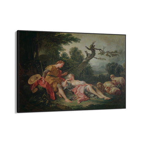 Quadro Stampa su Tela La pastorella addormentata, François Boucher - CupidoDesign