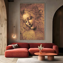 Quadro Stampa su Tela La Scapigliata, Leonardo da Vinci - CupidoDesign