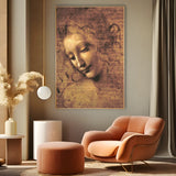 Quadro Stampa su Tela La Scapigliata, Leonardo da Vinci - CupidoDesign