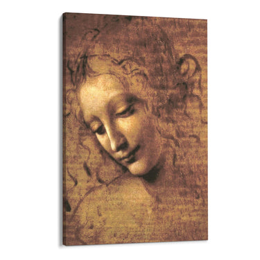 Quadro Stampa su Tela La Scapigliata, Leonardo da Vinci - CupidoDesign