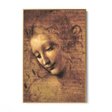Quadro Stampa su Tela La Scapigliata, Leonardo da Vinci - CupidoDesign