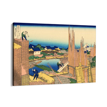 Quadro Stampa su Tela La segheria di Honjo, Katsushika Hokusai - CupidoDesign