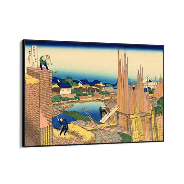 Quadro Stampa su Tela La segheria di Honjo, Katsushika Hokusai - CupidoDesign