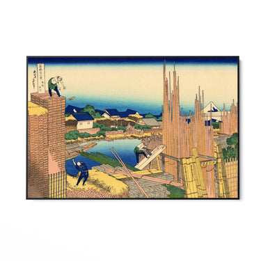 Quadro Stampa su Tela La segheria di Honjo, Katsushika Hokusai - CupidoDesign