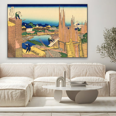 Quadro Stampa su Tela La segheria di Honjo, Katsushika Hokusai - CupidoDesign