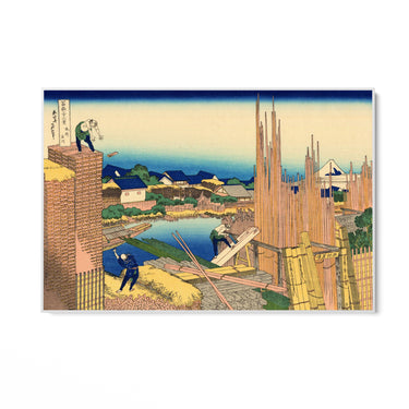Quadro Stampa su Tela La segheria di Honjo, Katsushika Hokusai - CupidoDesign
