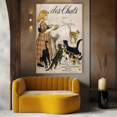 Quadro Stampa su Tela Latte ai Gatti, Théophile Steinlen - CupidoDesign