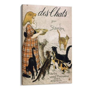 Quadro Stampa su Tela Latte ai Gatti, Théophile Steinlen - CupidoDesign
