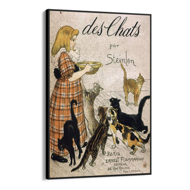 Quadro Stampa su Tela Latte ai Gatti, Théophile Steinlen - CupidoDesign