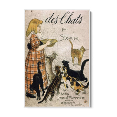 Quadro Stampa su Tela Latte ai Gatti, Théophile Steinlen - CupidoDesign