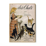 Quadro Stampa su Tela Latte ai Gatti, Théophile Steinlen - CupidoDesign