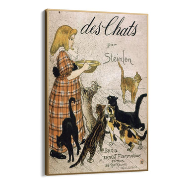 Quadro Stampa su Tela Latte ai Gatti, Théophile Steinlen - CupidoDesign
