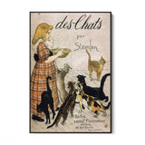 Quadro Stampa su Tela Latte ai Gatti, Théophile Steinlen - CupidoDesign