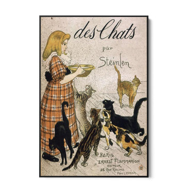 Quadro Stampa su Tela Latte ai Gatti, Théophile Steinlen - CupidoDesign