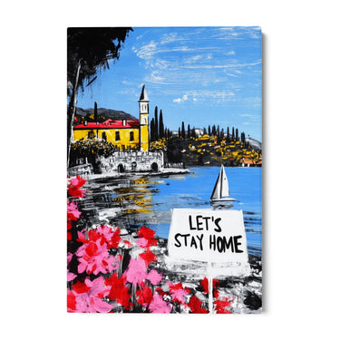 Quadro Stampa su Tela Let's Stay Home - CupidoDesign