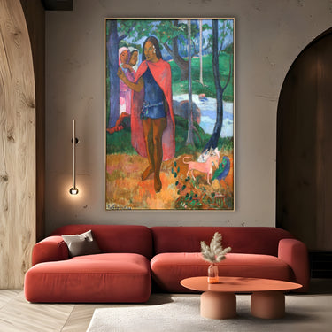 Quadro Stampa su Tela Lo Stregone di Hiva, Paul Gauguin - CupidoDesign