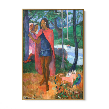 Quadro Stampa su Tela Lo Stregone di Hiva, Paul Gauguin - CupidoDesign