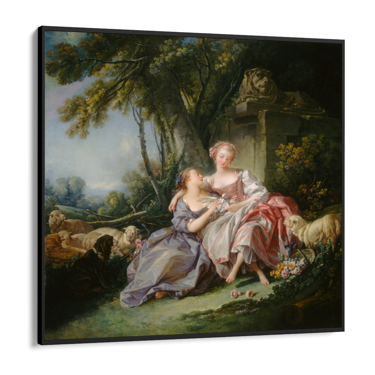 Quadro Stampa su Tela Love Letter, François Boucher - CupidoDesign