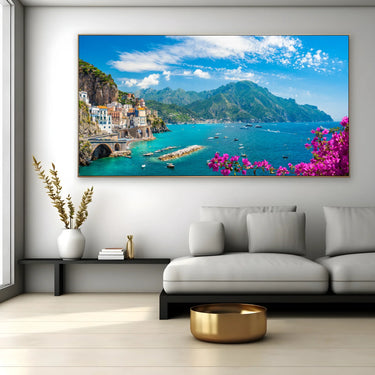 Quadro Stampa su Tela Luce Mediterranea, Amalfi - CupidoDesign