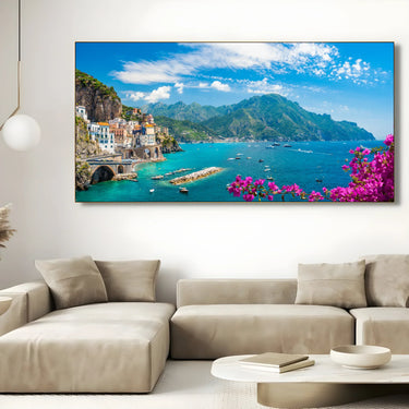 Quadro Stampa su Tela Luce Mediterranea, Amalfi - CupidoDesign