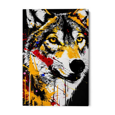 Quadro Stampa su Tela Lupo Dorato - CupidoDesign