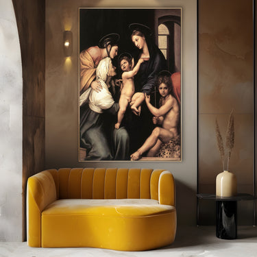 Quadro Stampa su Tela Madonna del panno, Raffaello Sanzio - CupidoDesign