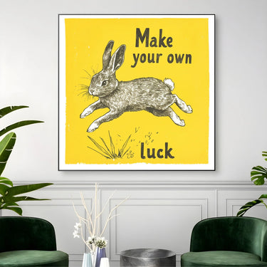 Quadro Stampa su Tela Make your own luck - CupidoDesign
