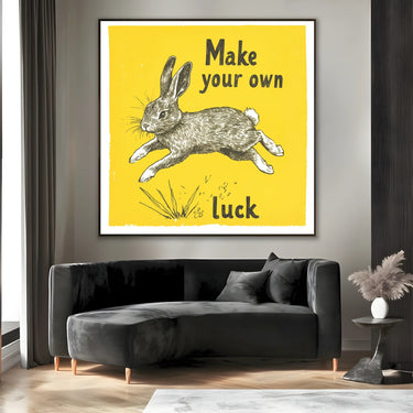 Quadro Stampa su Tela Make your own luck - CupidoDesign