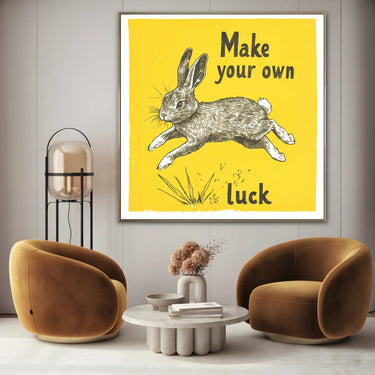 Quadro Stampa su Tela Make your own luck - CupidoDesign