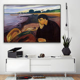 Quadro Stampa su Tela Malinconia, Edvard Munch - CupidoDesign
