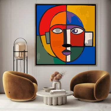 Quadro Stampa su Tela Maschera Cubista - CupidoDesign