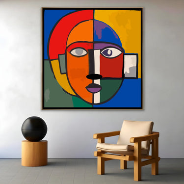 Quadro Stampa su Tela Maschera Cubista - CupidoDesign
