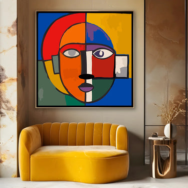 Quadro Stampa su Tela Maschera Cubista - CupidoDesign