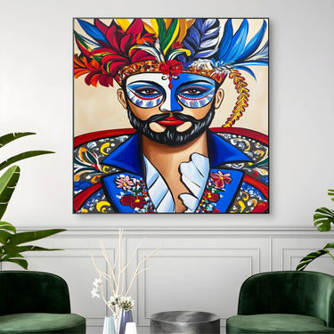 Quadro Stampa su Tela Maschera di Carnevale - CupidoDesign
