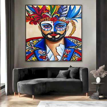 Quadro Stampa su Tela Maschera di Carnevale - CupidoDesign