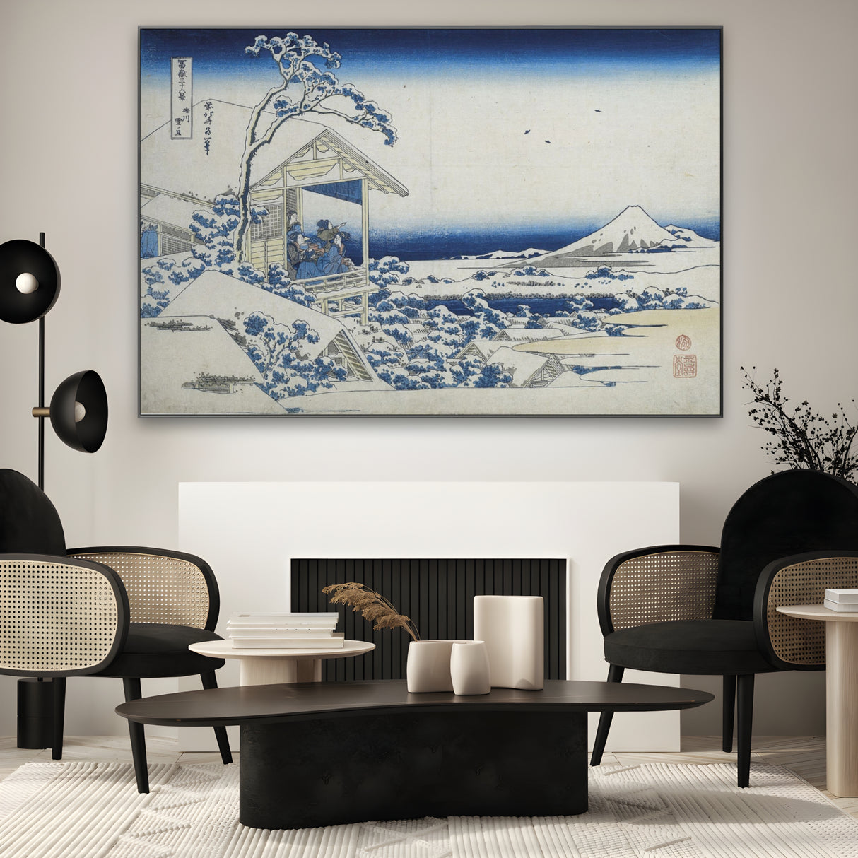 Quadro Stampa su Tela Mattina dopo una nevicata a Koishikawa, Katsushika Hokusai - CupidoDesign