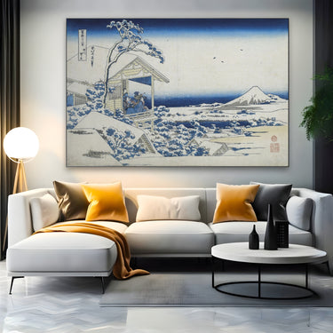 Quadro Stampa su Tela Mattina dopo una nevicata a Koishikawa, Katsushika Hokusai - CupidoDesign