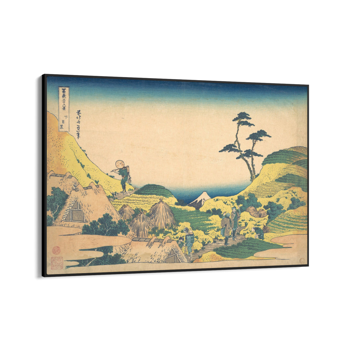 Quadro Stampa su Tela Meguro inferiore, Katsushika Hokusai - CupidoDesign