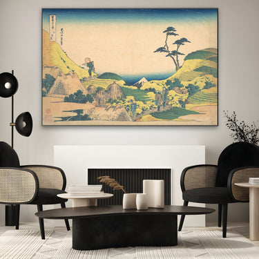 Quadro Stampa su Tela Meguro inferiore, Katsushika Hokusai - CupidoDesign