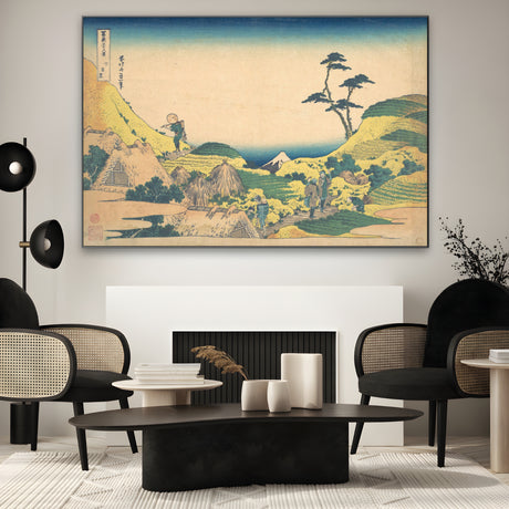 Quadro Stampa su Tela Meguro inferiore, Katsushika Hokusai - CupidoDesign