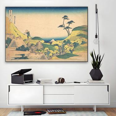 Quadro Stampa su Tela Meguro inferiore, Katsushika Hokusai - CupidoDesign