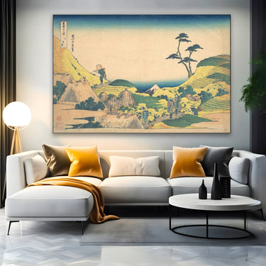 Quadro Stampa su Tela Meguro inferiore, Katsushika Hokusai - CupidoDesign