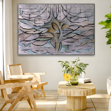 Quadro Stampa su Tela Melo in fiore, Piet Mondrian - CupidoDesign